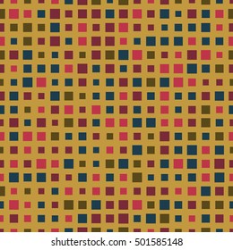 Seamless square  pattern. Geometrical colorful background in green, pink, blue
. Checkered seamless pattern with different squares. Geo, geometrical fashion print. Seamless vector background.