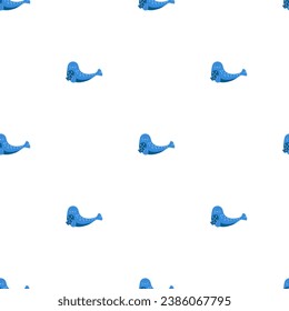 Seamless square pattern with an image of an arctic animal
