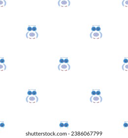 Seamless square pattern with an image of an arctic animal