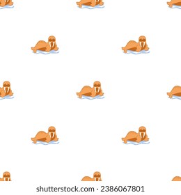 Seamless square pattern with an image of an arctic animal