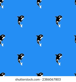 Seamless square pattern with an image of an arctic animal