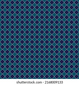 Seamless square pattern using dark blue on dark green background.
For decorating wallpaper wrapping paper books toys clothes fabrics.
With copy space.