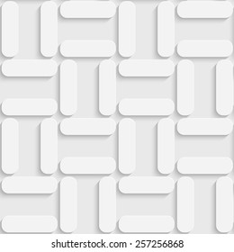 Seamless Square Pattern. Vector Soft Background. Regular White Texture