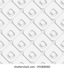 Seamless Square Pattern. Vector Soft Background. Regular White Texture