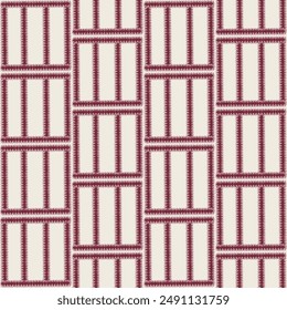 Seamless square pattern. Vertical, horizontal spring red stripe texture alternate. modern seamless japanese weaving pattern background