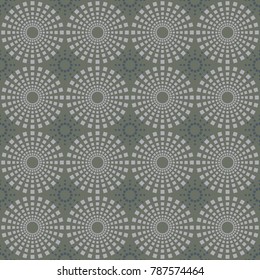 Seamless square polar pattern vector. Array design silver blue on gray background. Design print for wallpaper, textile, fabric, background.