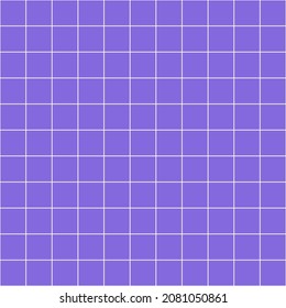 Seamless square purple grid pattern. Decorative texture for fabric or paper fashion design. Simple checkered background tile.