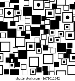 Diseño monocromo, blanco y negro aleatorio, sin igual. Fondo abstracto, ilustración vectorial. EPS10.