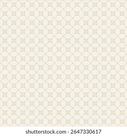 seamless square and stars line art vector in gold white