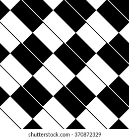 Seamless Square and Stripe Pattern. Abstract Monochrome Background. Vector Regular Texture