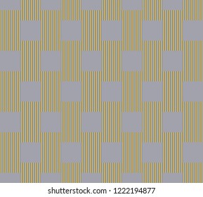 Seamless square and stripes pattern vector. Design lines yellow on turquoise background. Design print for textile, fashion, wallpaper, background. Set 4