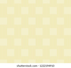 Seamless square and stripes pattern vector. Design lines light yellow on cream background. Design print for textile, fashion, wallpaper, background. Set 6