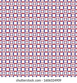 Seamless square tile pattern vector. Design abstract red blue on white background. Design print for illustration, textile, wallpaper, background. Set 3