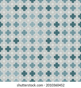 Sencillo mosaico cuadrado contraste el fondo del vector de patrón azul y blanco
