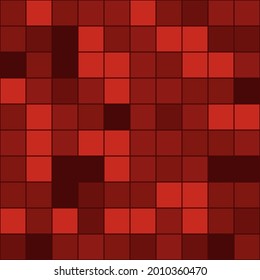 Seamless square tile vibrant red vine toned pattern vector background