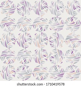 Nahtlose quadratische ruhige pastellfarbene Doodle Form mosaik Geo Muster. Serene sanfte friedliche Fliesenprint. Trendy deco geometrische Zufallswiederholung Vektorillustration Muster.