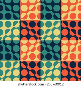 Seamless Square, Triangle and Circle Pattern. Vector Regular Texture