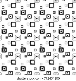 Seamless square vector pattern background black and white
