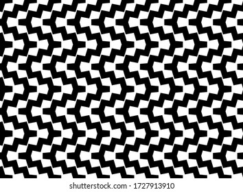 Seamless square zig-zag line pattern, vector