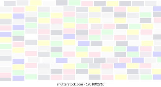 Seamless squared colorful background design. Soft multicolored geometric vector. Horizontal squares colorful design illustration