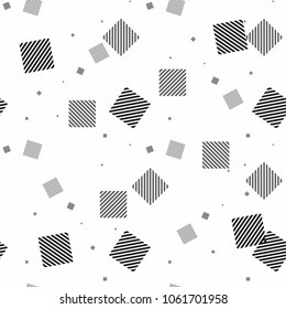 Seamless Squares Pattern. black and white abstract squares. Seamless pattern eps