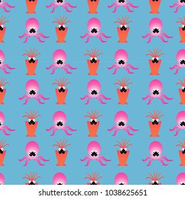 Seamless Squid Pattern Background Wallpaper Isolated