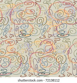Seamless squiggle background pattern for stationery or scrapbooks.