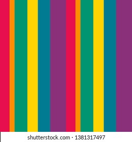 Seamless SS 2020 Colors Stripes Vector Pattern