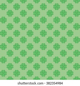 seamless St. Patricks Day pattern: four leaf clover