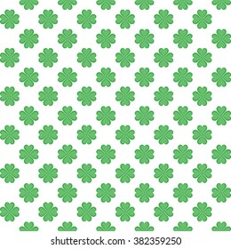 seamless St. Patricks Day pattern: four leaf clover