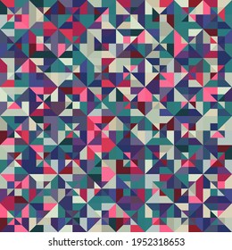The Seamless Stained Glass Patterns, Abstract Colorful Triangle Patterns