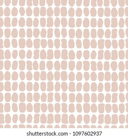 Seamless stained pattern with ovals. Beige abstract hand-drawn print for wallpaper, wrapping paper, textile, surface design