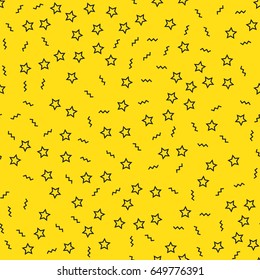 Seamless star doodle pattern