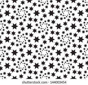 Seamless Star Monochrome Background