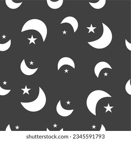 seamless star moon design with dark tones, suitable for wallpaper or other designs related to moon, stars, sky, nature.