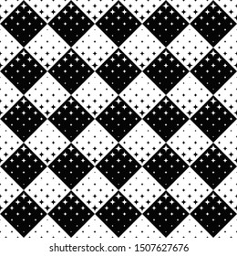 Seamless star pattern background - black and white abstract vector design