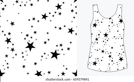 Seamless star pattern  background.
night sky pattern for printed on the product.
galaxy graphic for digital print.
star pattern