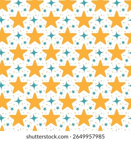 Motif harmonieux d'étoile avec un motif brillant jaune et bleu clair