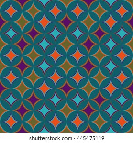 Seamless star pattern. Colorful star illustration, vector. Geometric decoration. Stylish pattern. Can be used in textiles, as a wrapping paper. Modern creative star ornament. Abstract seamless pattern