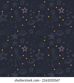 seamless star pattern, galaxy pattern, Christmas print