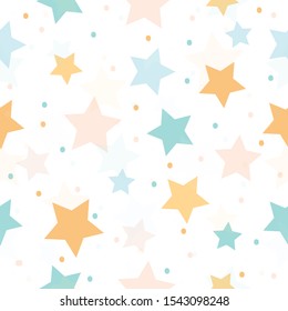 Seamless star pattern ,Holiday seamless pattern. Ornament for gift wrapping paper, fabric, clothes, textile, surface textures, scrapbook. Christmas star. Vector illustration
