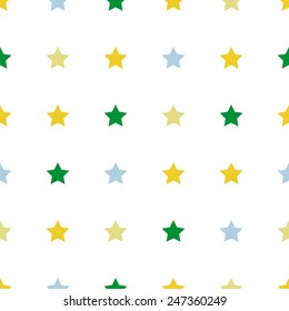 Seamless star pattern includes star multi-colors