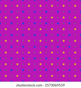Seamless  star pattern  on a vintage pink texture