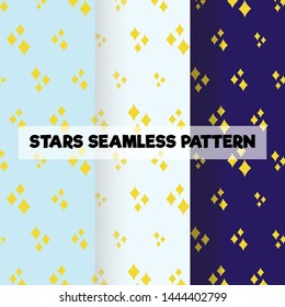 
seamless star pattern. simple children's pattern "golden stars". Yellow diamonds. Ornament for baby clothes, backgrounds, wallpapers. 
