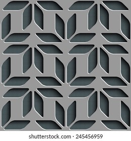 Seamless Star Pattern. Vector Background. Gray Regular Texture