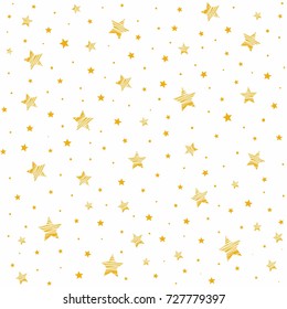 Seamless star pattern. Vector image of twinkling stars.