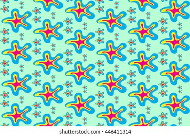 Seamless star shape abstract pattern
