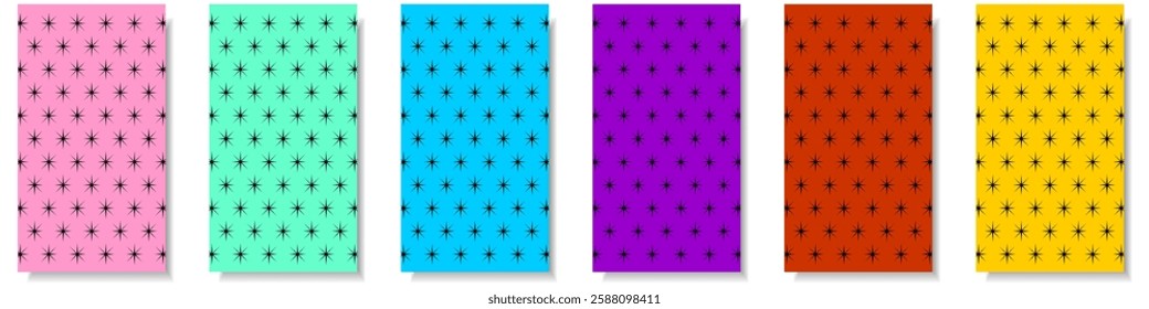 Seamless star shape vector pattern with a modern and stylish design. Perfect for backgrounds, textiles, wallpapers, decorations, and graphic design projects