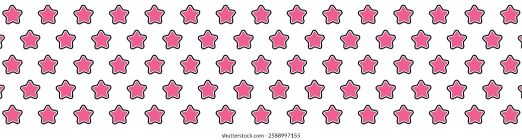 Seamless star shape vector pattern with a modern and stylish design. Perfect for backgrounds, textiles, wallpapers, decorations, and graphic design projects