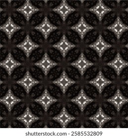 A seamless star vector pattern in brown and white, perfect for wall stickers, batik designs, screen printing, and print graphics.
